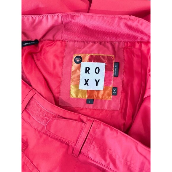 ROXY Womens Snowboard Pants Hot Pink Evolution 8K Regular Fit Ski Winter Large - Picture 3 of 10